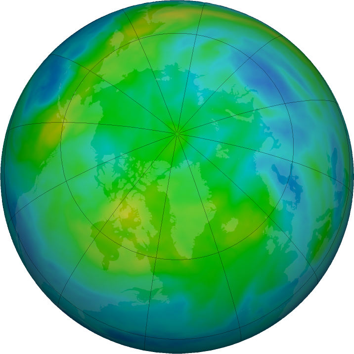 Arctic ozone map for 21 November 2020